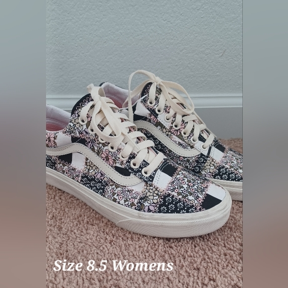 Vans Floral Patchwork Size 8.5 W - Picture 1 of 5